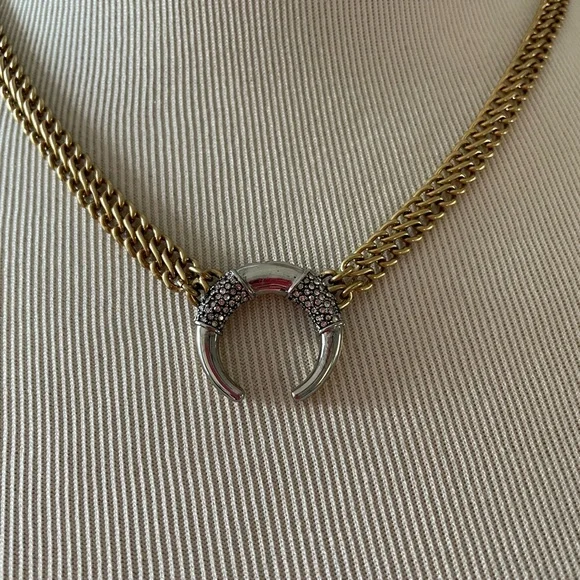 Stella & Dot Double Take Reversible Horn Necklace - Picture 4 of 6